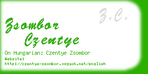 zsombor czentye business card